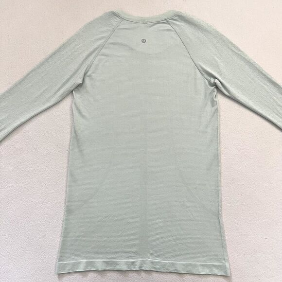 Lululemon Women Distorted Static Delicate Mint White Swiftly Tech LS 2.0 Shirt 8 - Picture 8 of 11